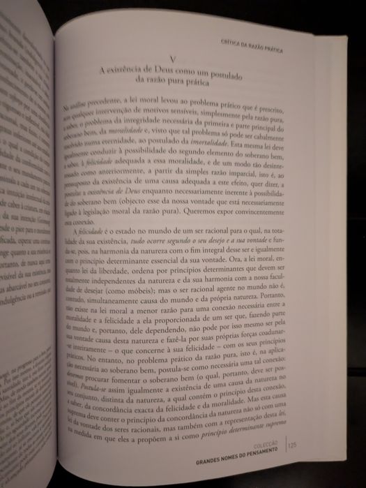 L " Critica da Razão Prática " Kant  ( Opt. Estado)