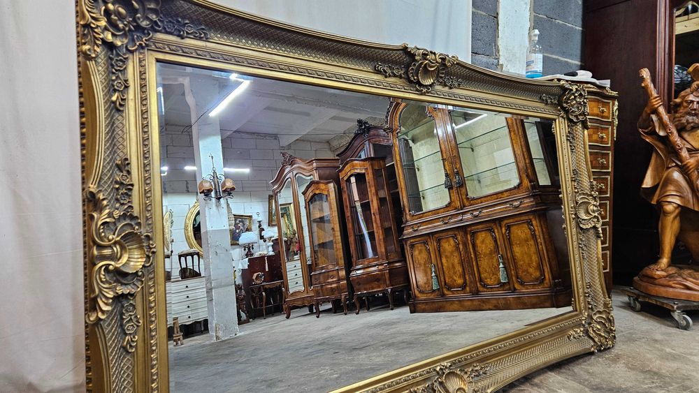 Piękne Lustro Bardzo Duże rama rzeźbiona Robi wrażenie Bogate