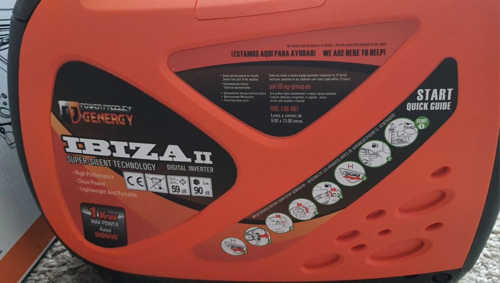 1 kW якісний інверторний генератор  Іспанія  IBIZA II 4х такт двиг