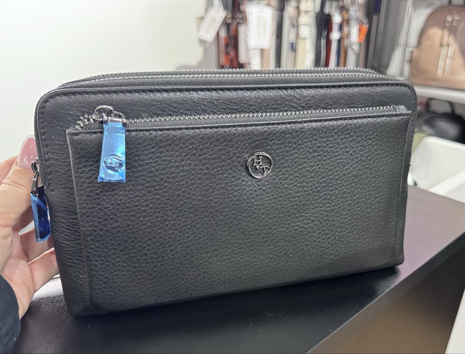 Чоловічий клатч барсетка шкіряна Мужской клатч кожаный HT leather Мужская барсетка Чоловічий клатч