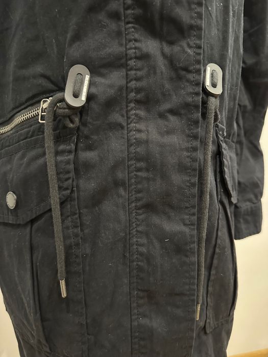 Куртка демісезонна жіноча подовжена KHUJO, XS (34-38), чорна