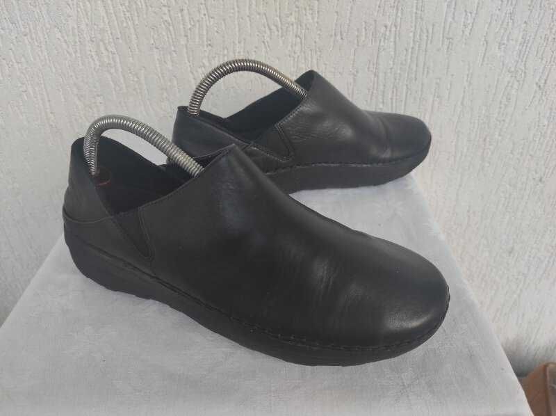 Брендовие кожанние туфли, шлепки Fitflop р.38