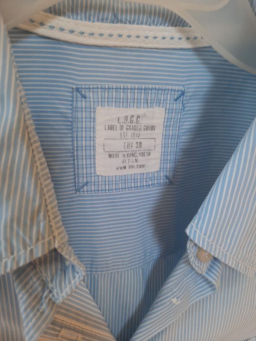 koszula damska kołnierzyk H&M 38 niebieska w białe paseczki
