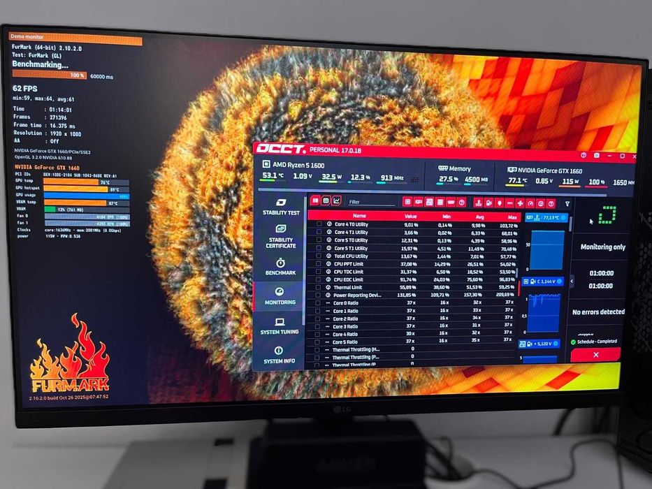 PC Gamer Económico | GTX 1660 | RYZEN 5 1600AF | 16GB RAM | SSD de 500GB | WINDOWS 11