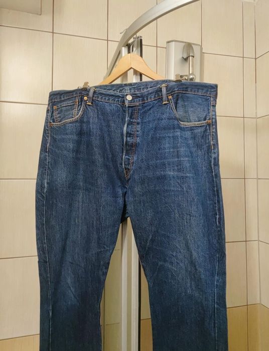 Spodnie jeansowe jeansy XL Levi's Strauss niebieskie szare błękitne 50