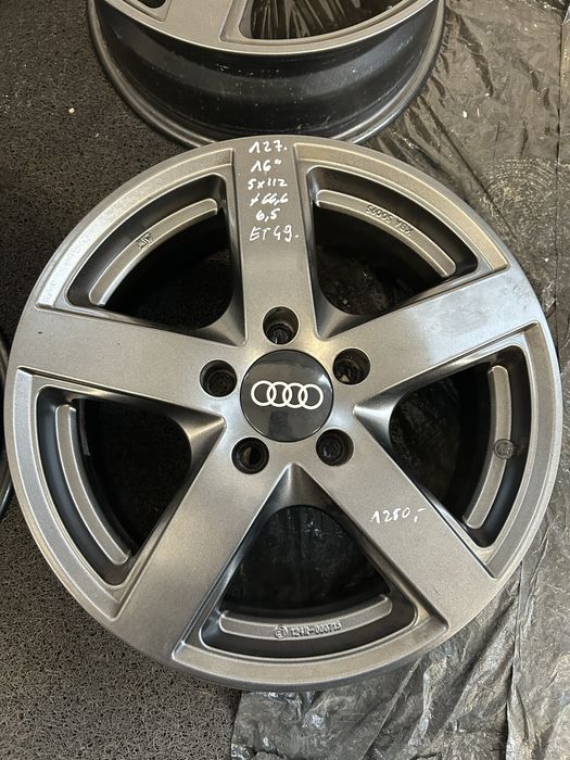 127 Felgi Aluminiowe AUDI R 16 5x112 otwór 66,6 Bardzo Ładne