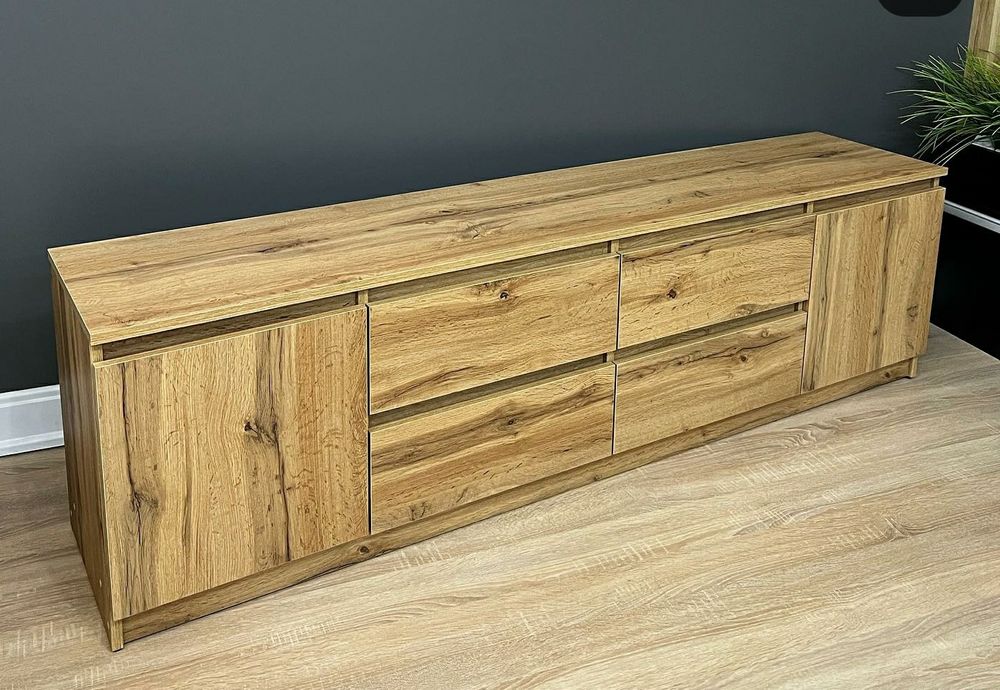 Сучасна ТВ тумба 4+2 ящики — комод для дому / спальні / зали