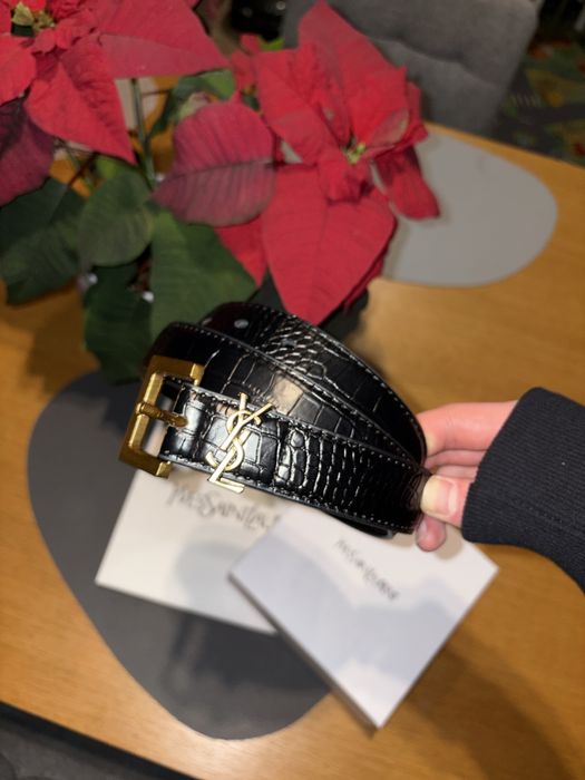Czarny Damski Pasek YSL (Yves Saint Laurent)