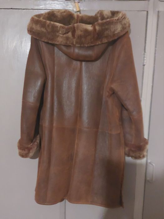Дублянка коричнева жіноча. Зимова, натуральна. 52-54 розмір