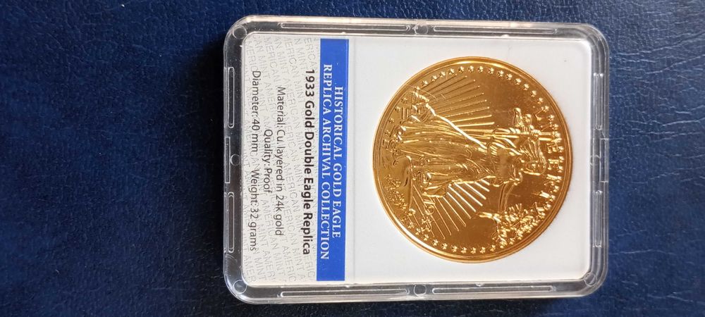 Stare monety 1933 Gold Double Eagle Replica USA grading