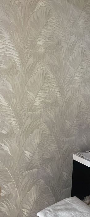 Papel de Parede Folhagem Textura Tecido Cinza Design ID GR322101 NOVO