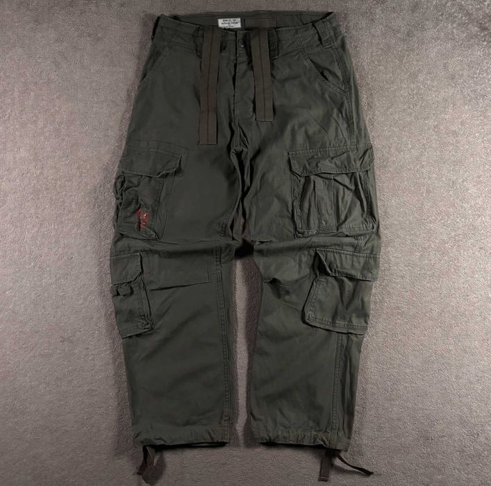 Spodnie Surplus Raw Vintage M Khaki Cargo Wojskowe Kieszenie Szerokie Regulowane Luźne