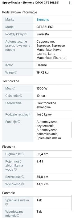 Ekspres do kawy pod zabudowe