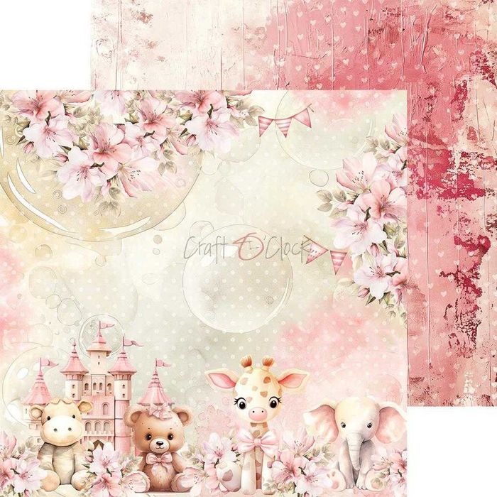 Zestaw papierów do scrapbookingu Craft o'Clock- Girl and Curl -20x20cm