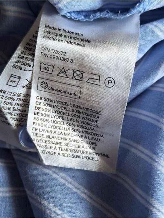 Длинное натуральное платье-рубашка H&M