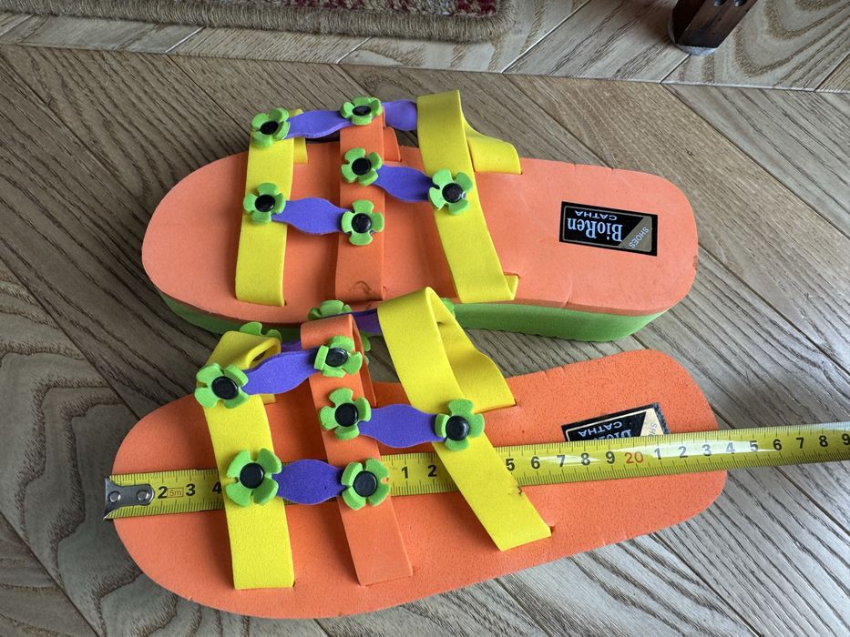 Klapki damskie wygodne kolorowe 24 cm