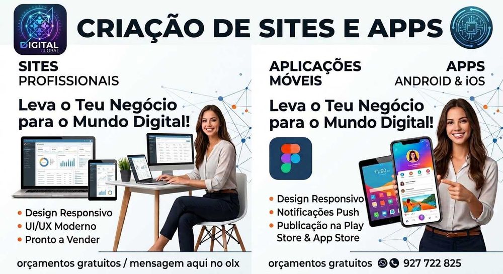Criação de Websites e Aplicações Móveis (Android / iOS) — Soluções À Sua Medida!.