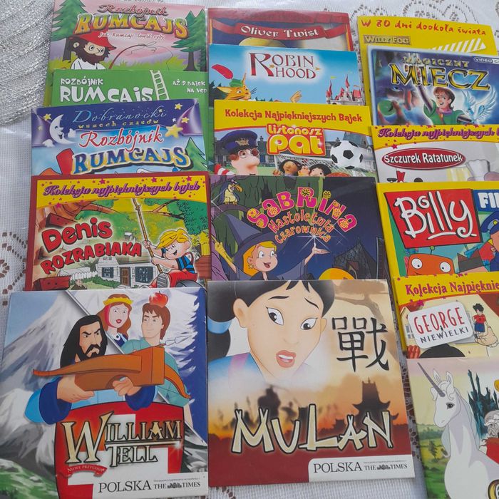 Bajki na płytach vcd 16 szt różne Tytuły.