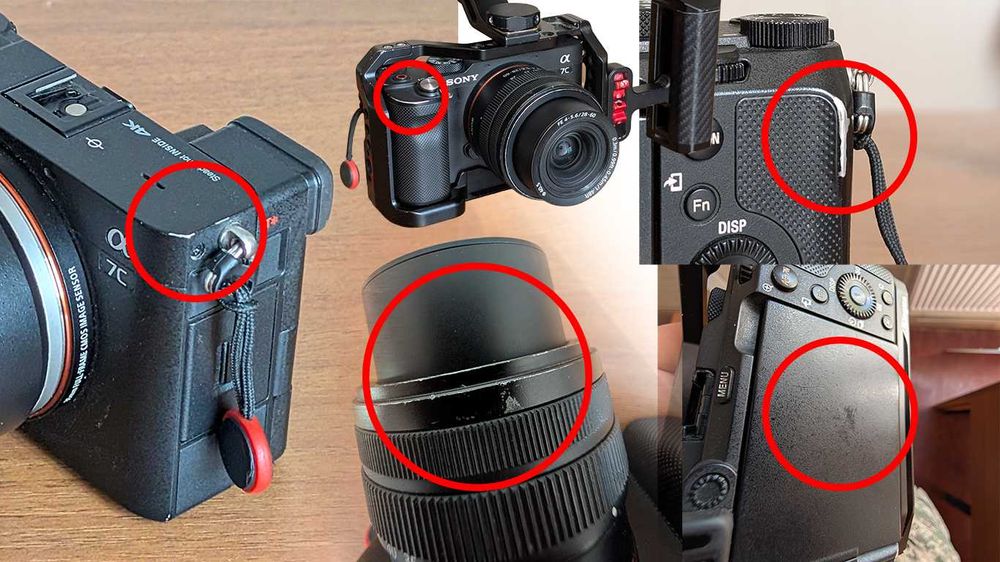 FULL FRAME Камера sony A7C + kit 28-60мм + samyang 85мм f1.4 + rig + 2 акамулятори + перехідник на canon EF