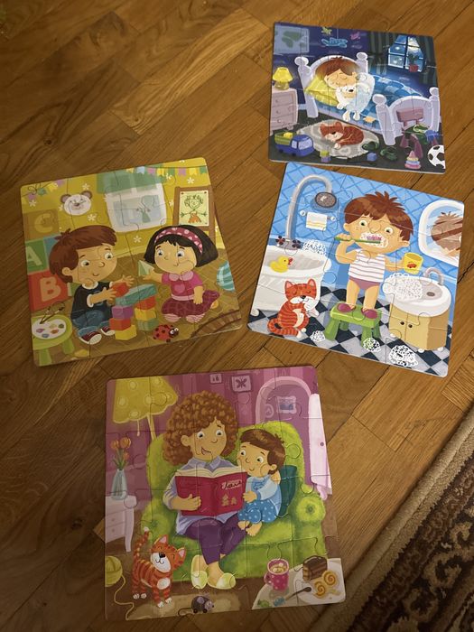 Пазли 4 в 1 DoDo Мій день, 72 елементи, від 3 років