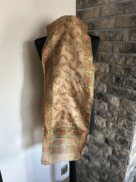 Złoty wiosenny jedwabny szal jedwb silk