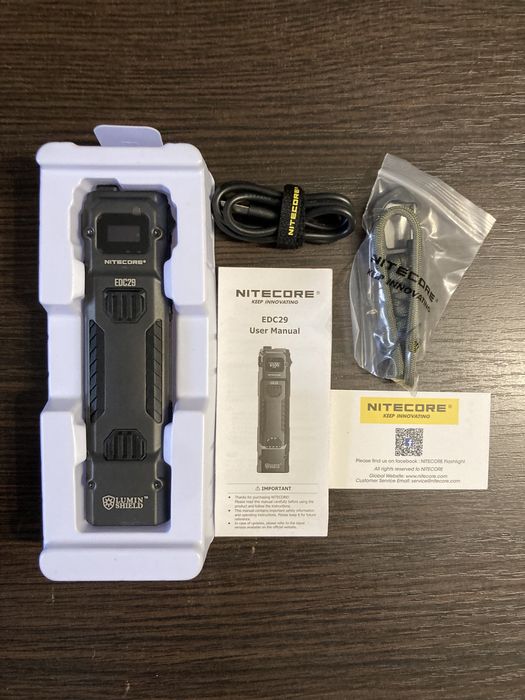 Надпотужний кишеньковий ліхтар Nitecore EDC29 (USB-C, OLED дисплей)