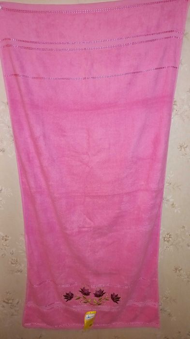 Рушник з бавовни з вишивкою 70×150 см