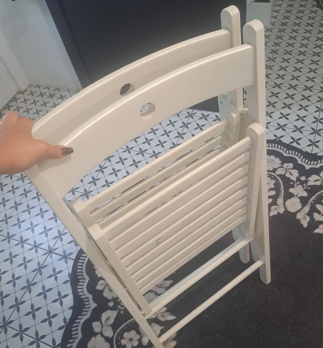 FROSVI krzesło składane białe ikea