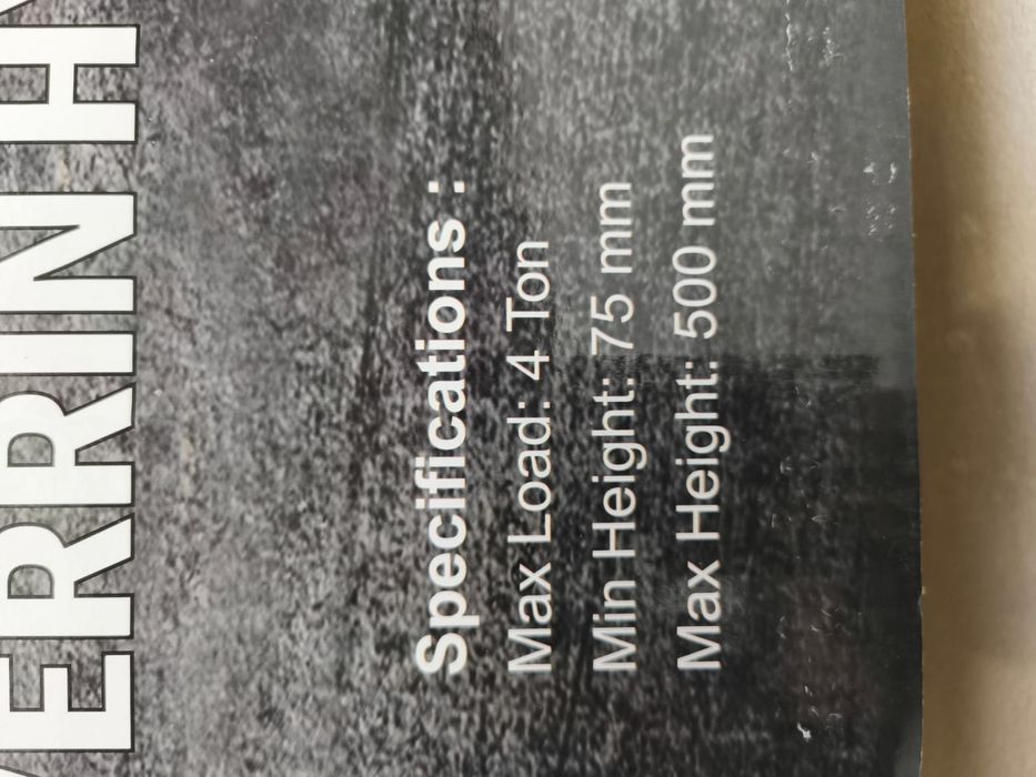 Macaco hidráulico 4 toneladas pistom duplo baixo perfil rebaixado