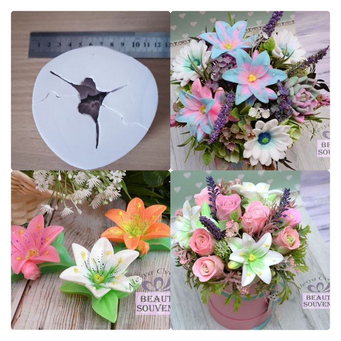 Сіліконові форми для мила квіти