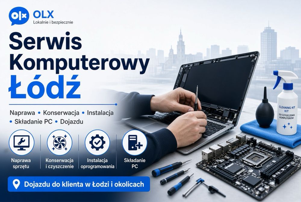 Informatyk / Serwis komputerowy – dojazd na terenie całej Łodzi