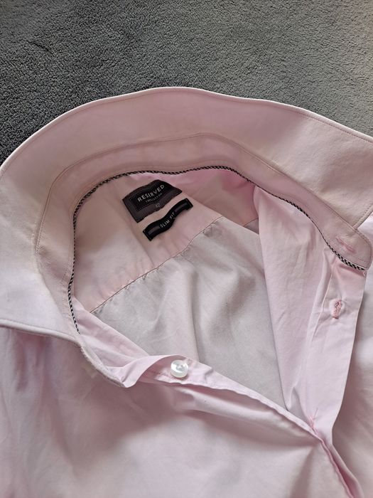 Męska koszula RESERVED Slim Fit rozmiar 42 w kolorze bladoróżowym
