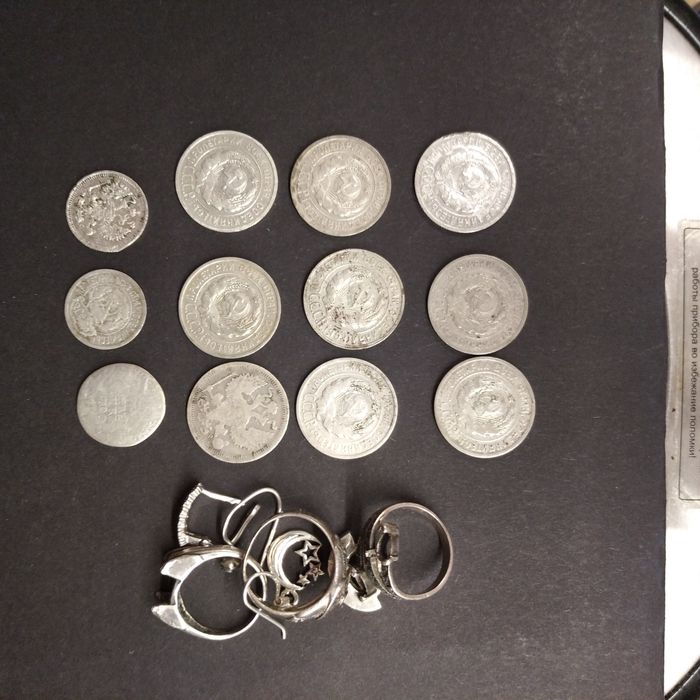 Srebro monety + złom