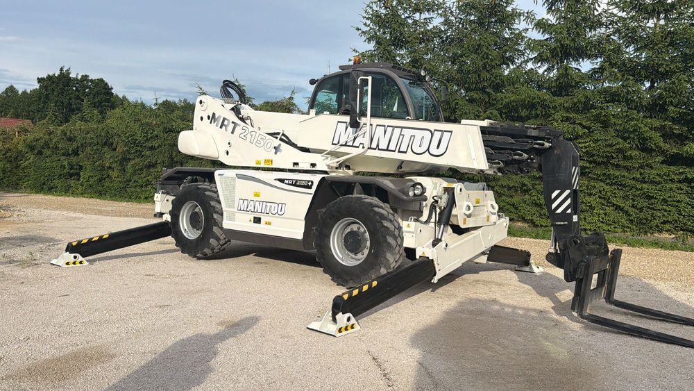 Manitou Ładowarka teleskopowa Manitou Mrt 2150 + Privilage Roto obrotowa 360 Pilot sterowanie radiowe Kosz Widły 2016/17 1840 2550 2540 silnik Mercedes 2150+ Merlo  Ładowarka teleskopowa Manitou 2150 Mrt Privilage Pilot kosz widły 2550
