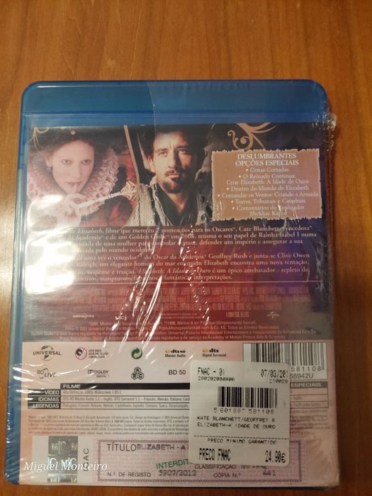 Blu Ray Elizabeth novo selado