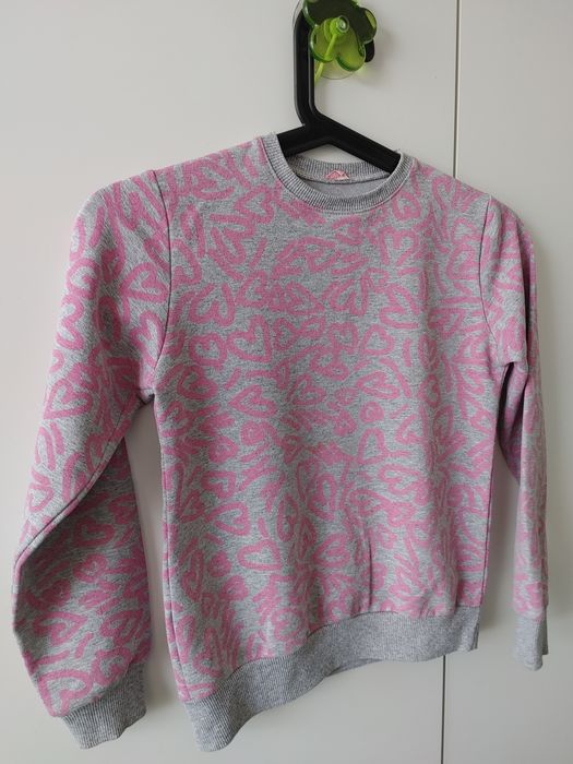 Bluza dresowa w serca rozmiar 122 128 Szachownica