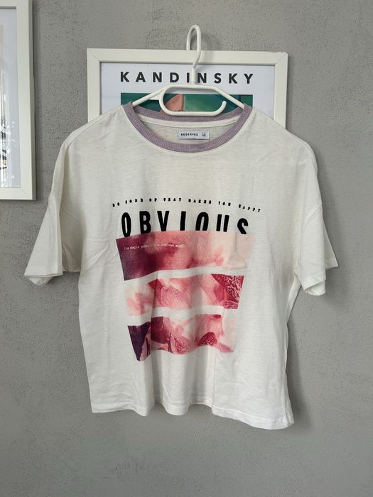 Reserved graphic tee koszulka boxy t-shirt z nadrukiem pinterest