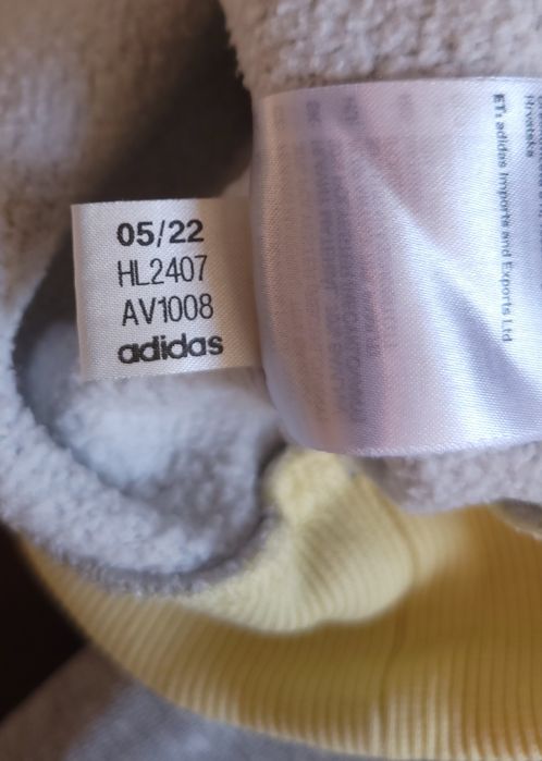 Szaro-żółta bluza – adidas – 164 cm