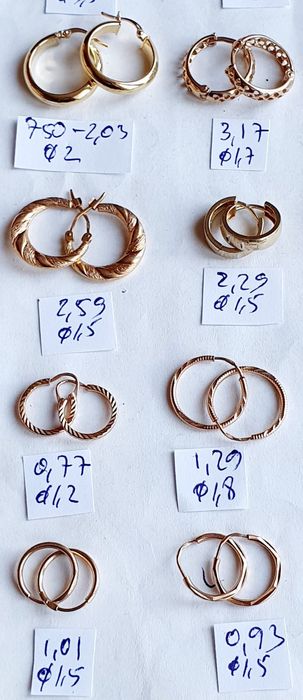 Продам золотые серьги-конго