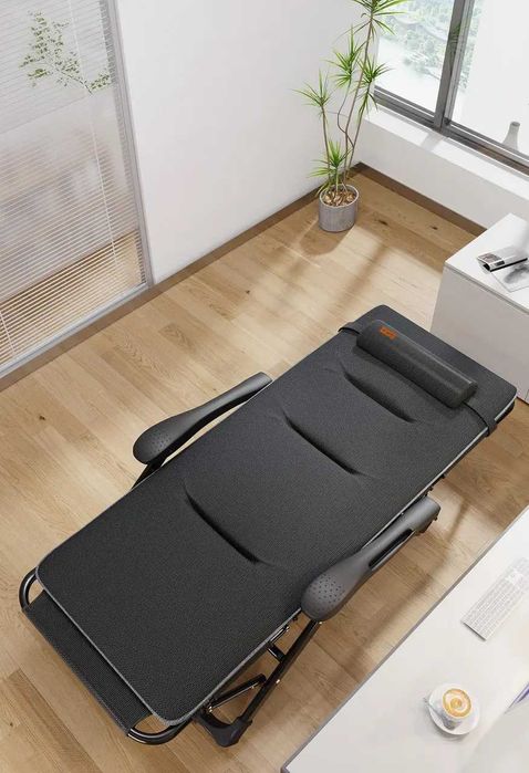 Розкладне крісло шезлонг садовий + матрац WCG FCB-S07PM