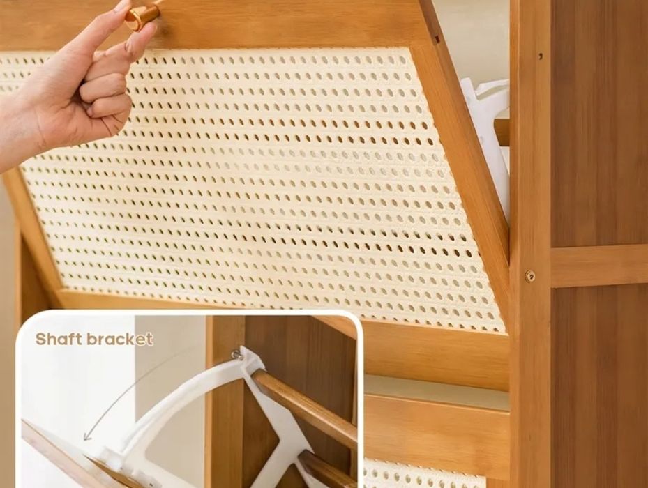 Nowa szafka na buty wąska rattan