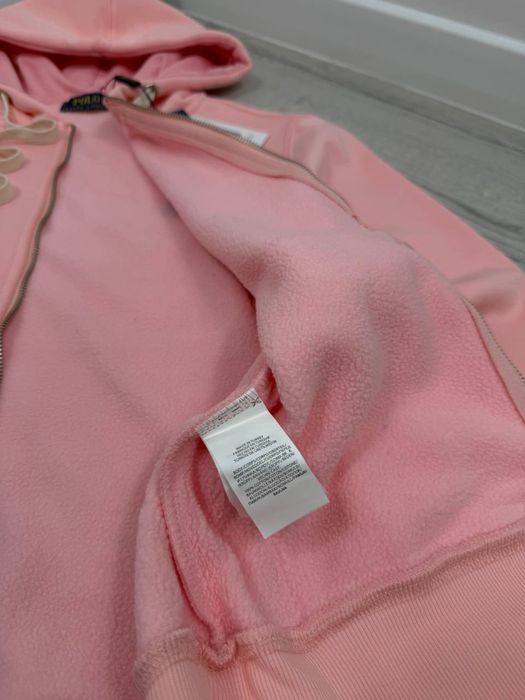 Polo Ralph Lauren худі на блискавці рожеве з капюшоном | Олімпійка Поло рожева | Зіпка Поло Ральф рожева чоловіча/жіноча