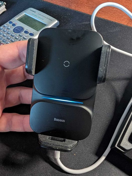 Baseus Uchwyt samochodowy z ład. bezp. Qi 15W do kratki nawiewu