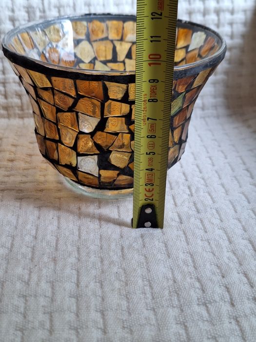 Lampion świecznik mozaikowy