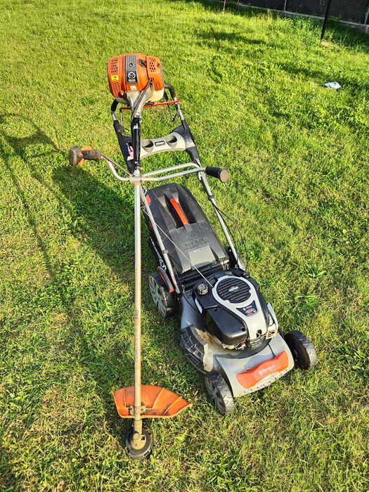 Koszenie trawników, cięcie piłą spalinową