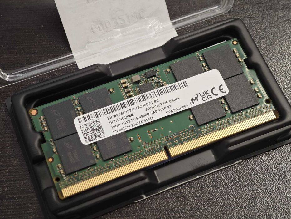 Kit RAM Micron 32GB DDR5 4800MHz SODIMM (2x16GB) - Para Portátil/Laptop