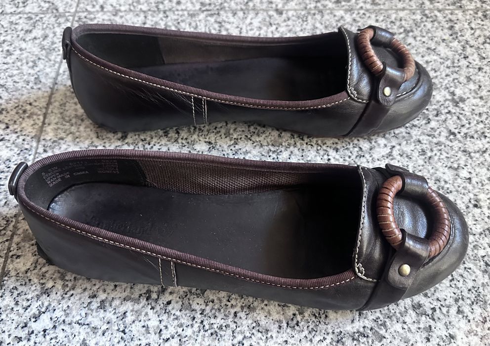 Sabrina em pele castanha da Timberland