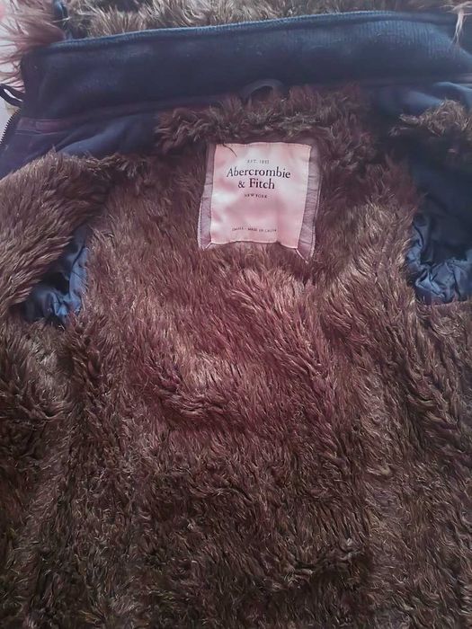 Kurtka zimowa długa na futerku XS