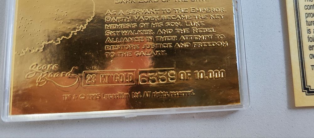 Carta (1995) Star Wars Darth Vader 6339/10.000 (23kt gold)