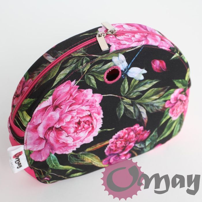 organizer OBAG MOON LIGHT kwiaty piwonie róż 2 kieszenie wkład OMAY